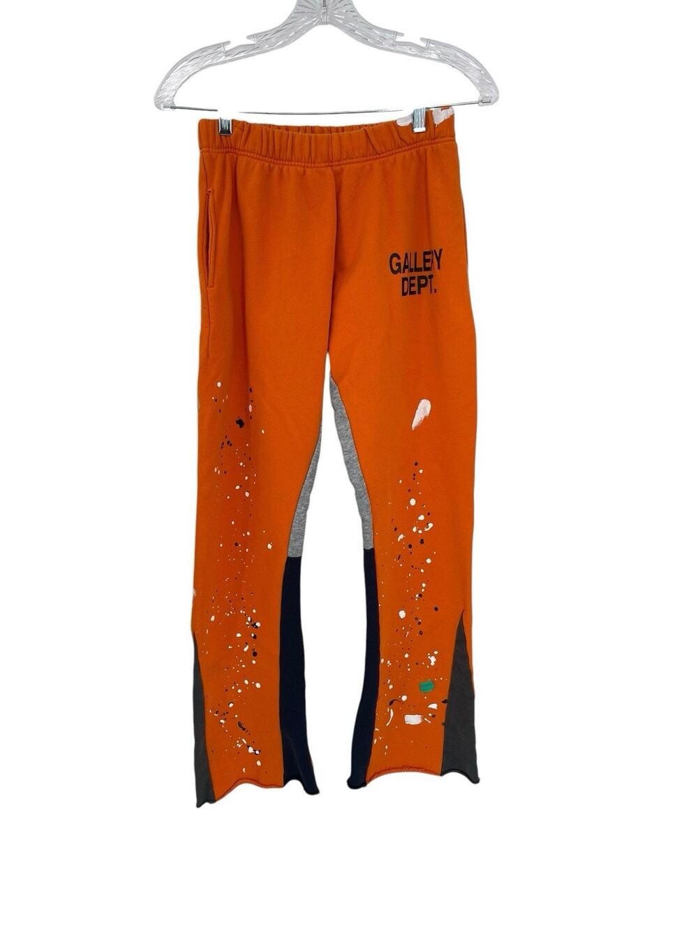 Gallery Dept Sweatpants Paint Splatter Flare Orange Size Large